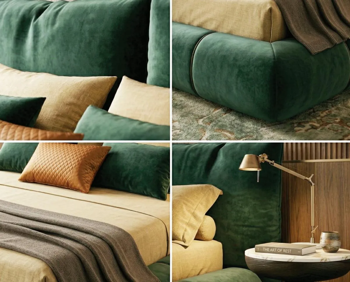 Details of the bed Tristano