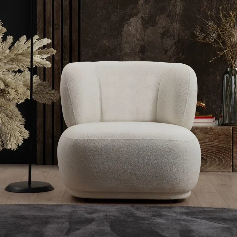 Sessel aus Bouclé